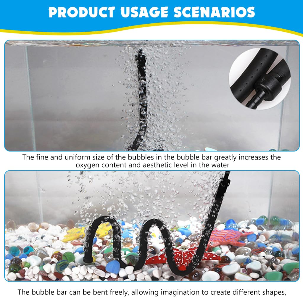 Qpets Aquarium Fine Bubble Linear Diffuser for Fish Tanks featuring 60cm Aeration Tube | Works with Most Air Pumps