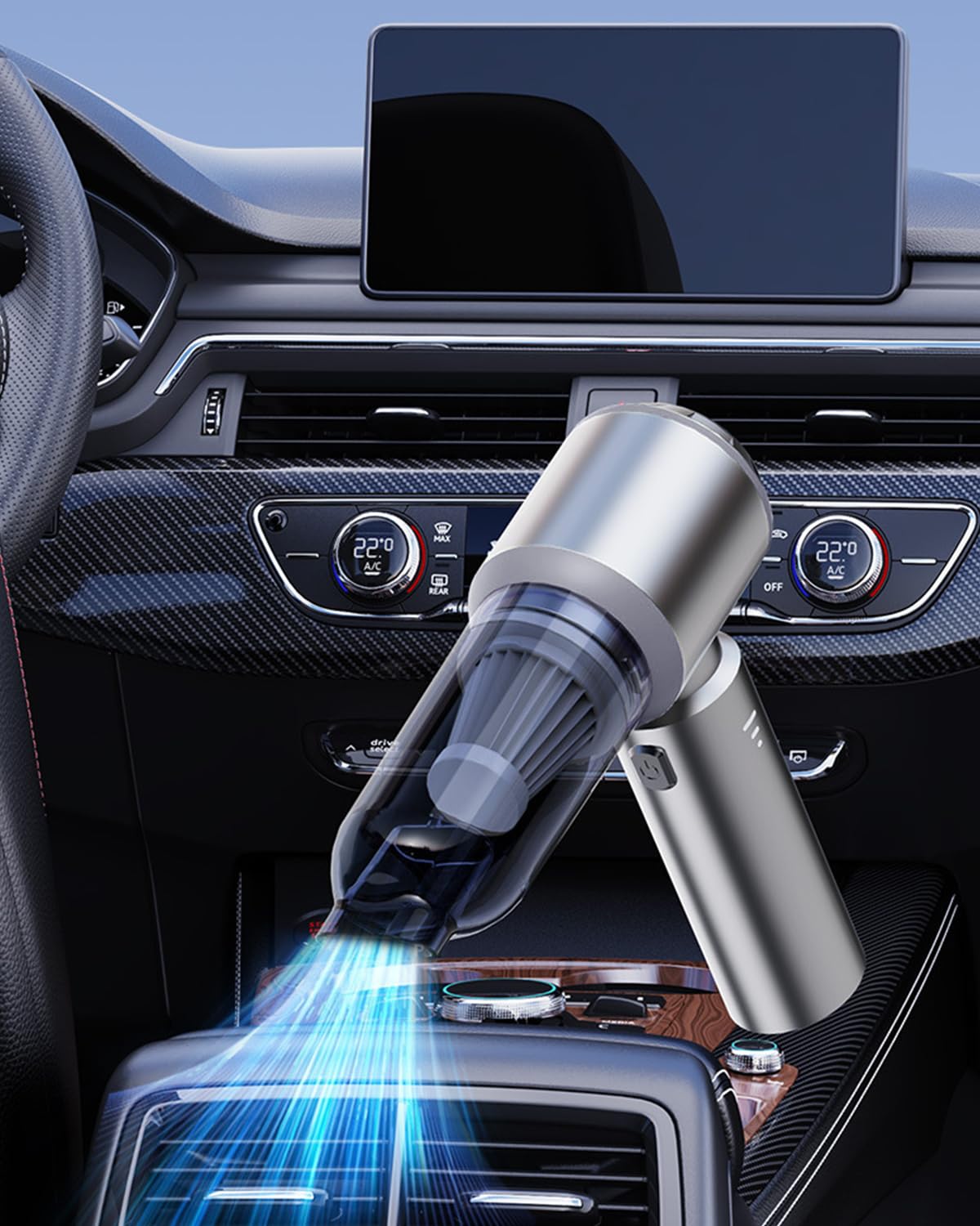 ZORBES Cordless Air Duster for Home and Car Cleaning with 15000Pa Suction and 6000mAh Battery