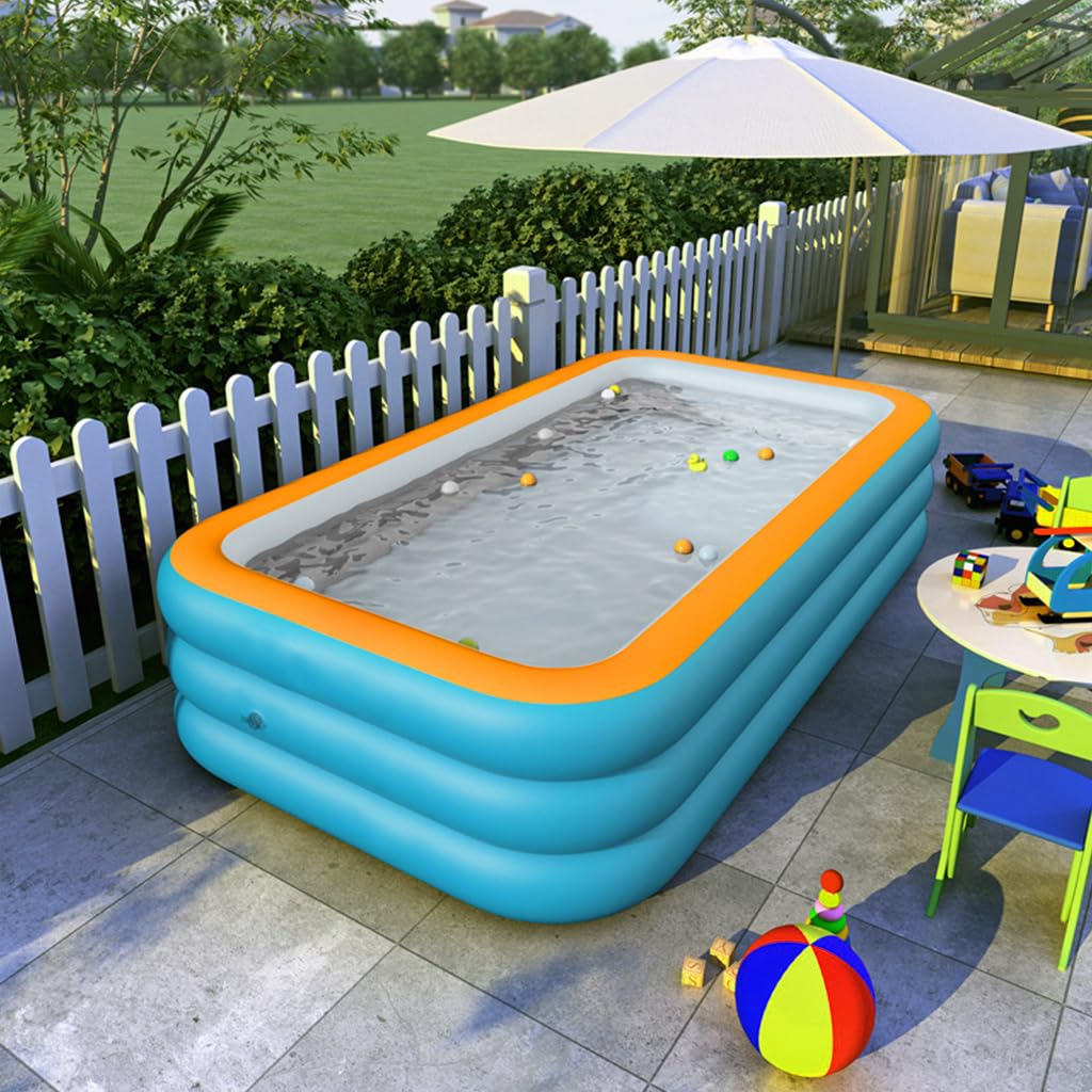 Proberos Inflatable Swimming Pool 300×170×55cm for Backyard Fun with Electric Pump