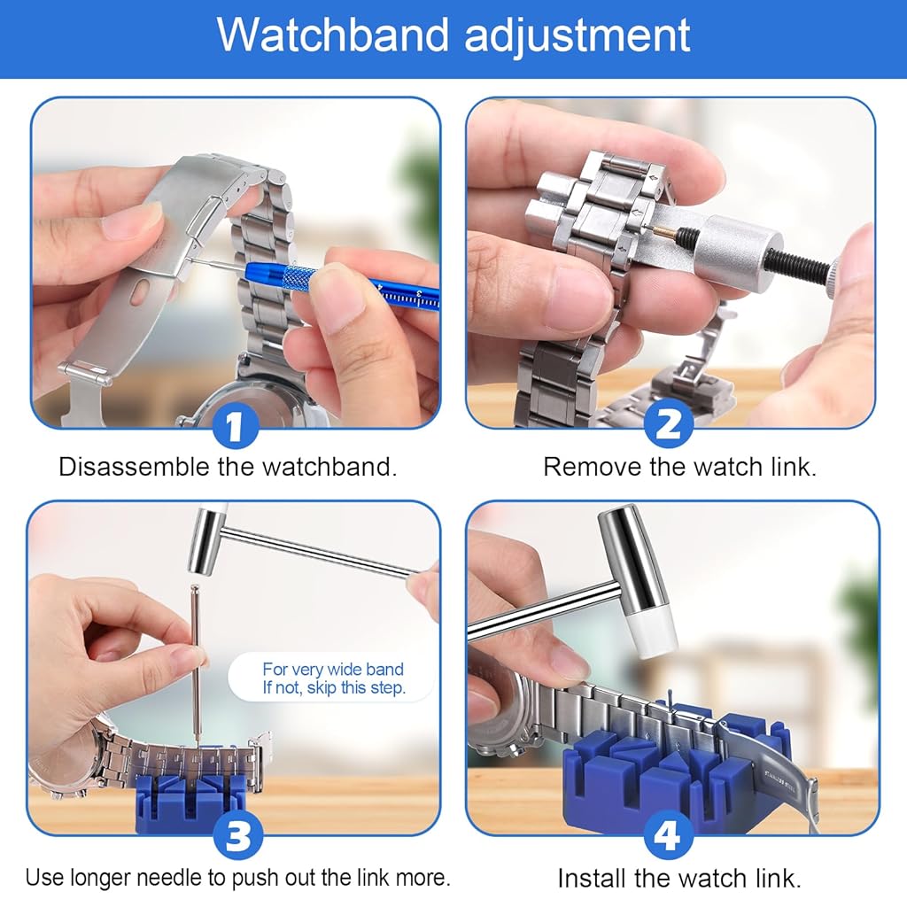 Serplex® Watch Repair Kit Screwdriver Set for Battery Replacement Strap Adjustment Back Case Opening Multipurpose Essential Tools with Tool Bags 3PCS