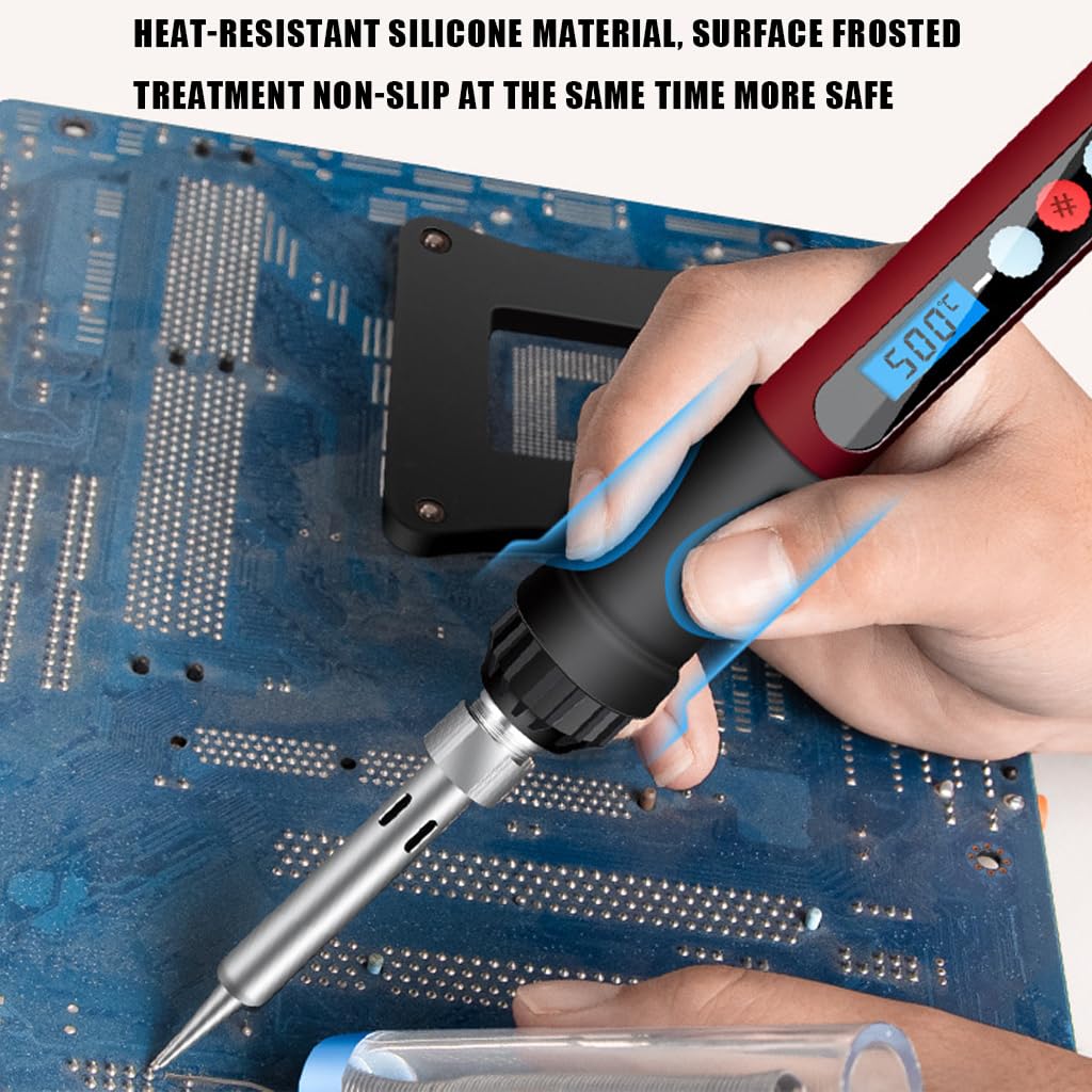 Serplex Soldering Iron Kit for DIY Electronics with LCD Display and 180–500°C Control | 11pcs Set