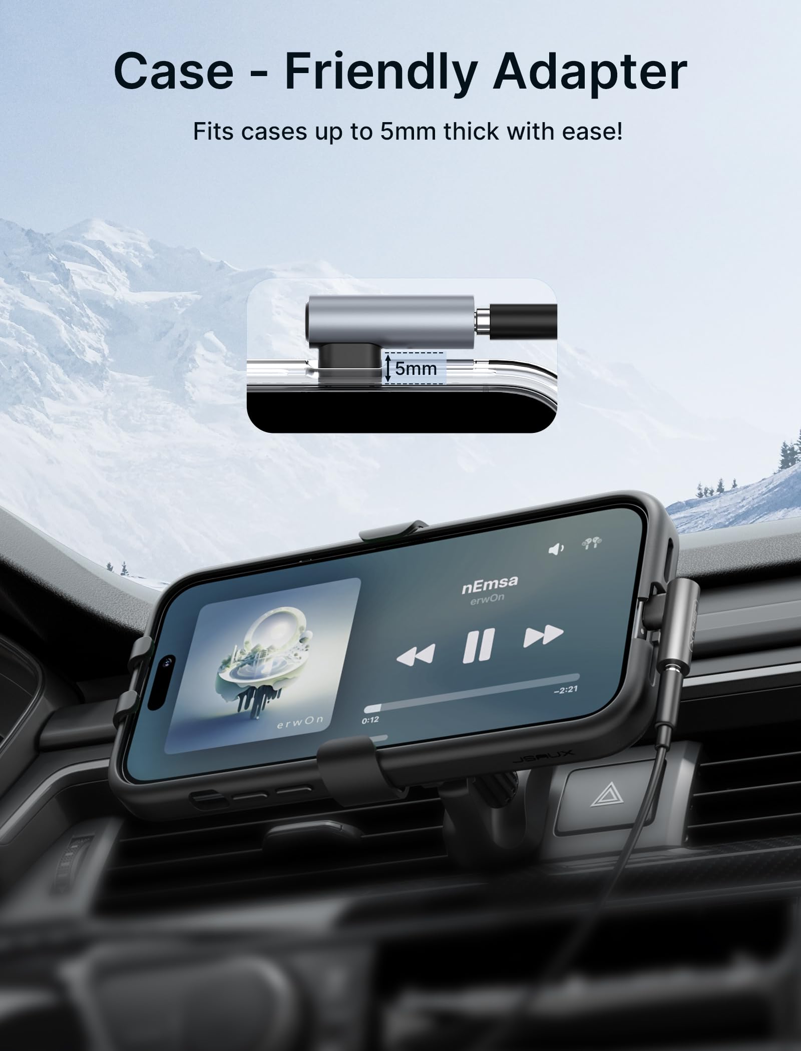 JSAUX USB C to 3.5mm Audio Adapter with 24bit 96kHz DAC Chip for Galaxy S24 and iPad Pro | Plug and Play Design