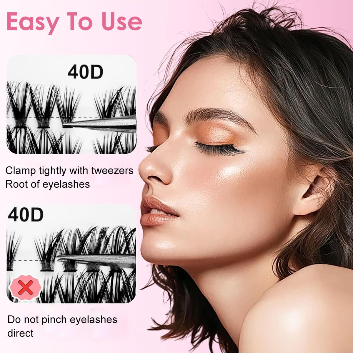 MAYCREATE Lash Clusters for DIY Extensions with 540PCS D Curl Set featuring Ultra Thin Band | Natural Wispy Volume