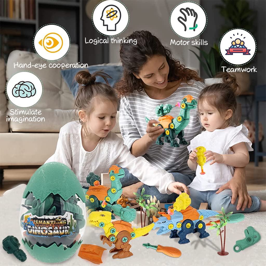 PATPAT Dinosaur Toys for Kids featuring DIY Screwdriver Assembly Egg | ABS STEM Gift