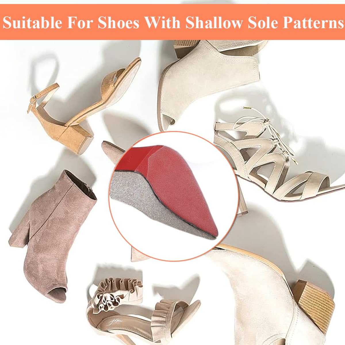 PALAY Sole Protector for High Heels with Self Adhesive PVC Film 10x200cm | Transparent Anti Slip Design