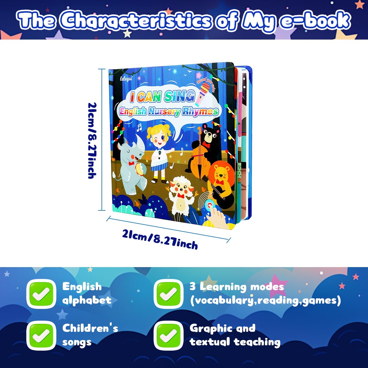 SNOWIE SOFT Intelligent Book for Kids with 30 Pages and Audio Buttons | Educational Sound Toy for Toddlers 2–5 Years