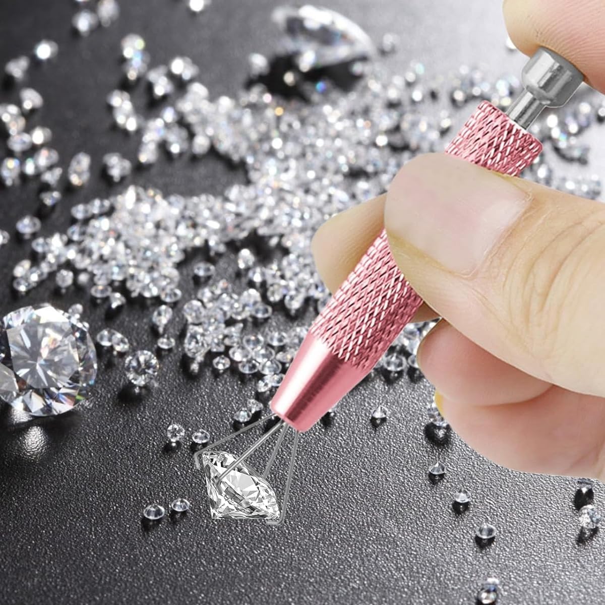 SANNIDHI Piercing Ball Grabber Tool Set for Jewelry and Craft Use with 4 Claw Holder | Blue and Pink 2Pcs