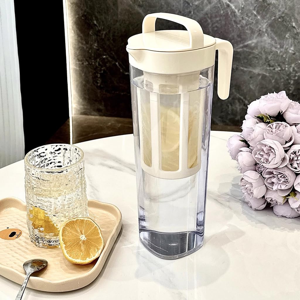 Supvox Glass Jar for Cold Brew Coffee featuring Dual Handles and 1100ml Capacity | Food Grade PP Filter