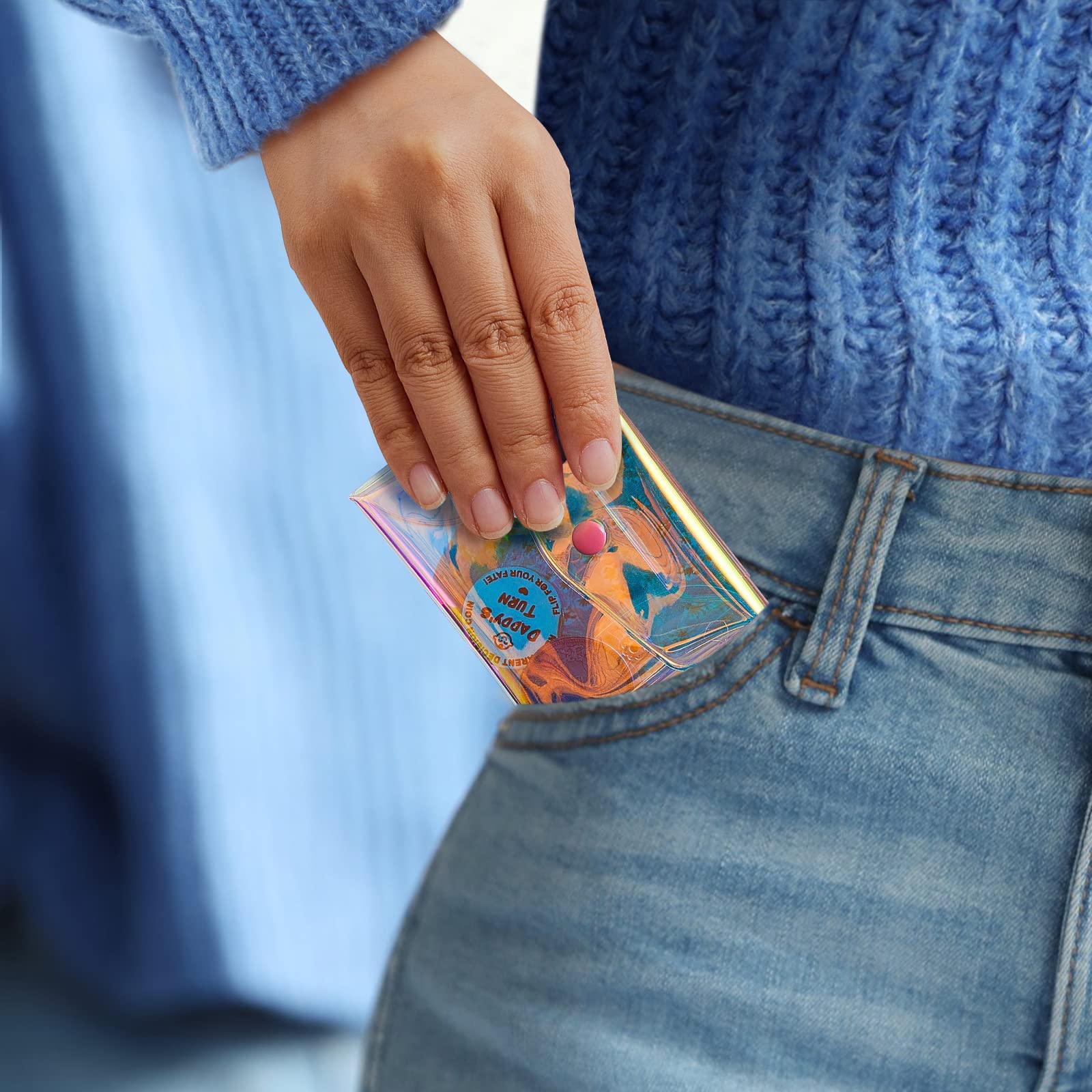 MAYCREATE Makeup Bag Set for Coins and Accessories with Snap Button Closure | 3 PVC Pouches