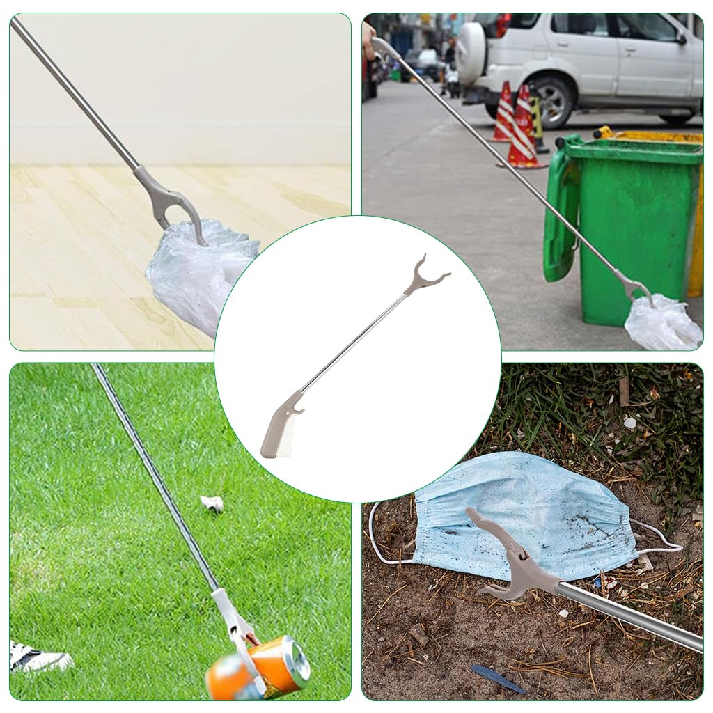 HASTHIP® 33'' Waste Grabber Reacher Tool With Easy to Squeeze and Grip Handle for Litter Pick Trash Pick Up, Grabber Claw Pick Up Reacher Tool Assistaive Device for Elderly