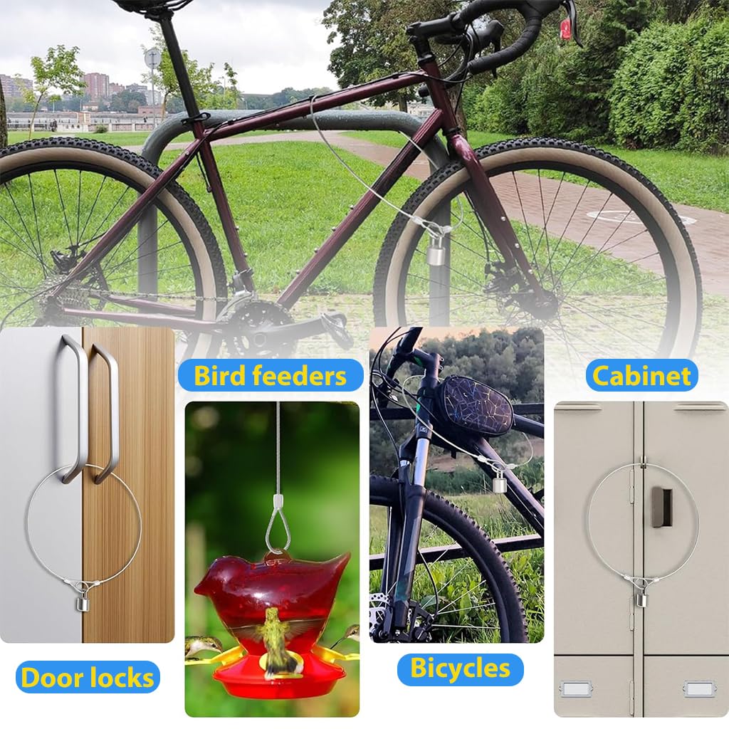 HASTHIP Hanging Pots Wire Ropes for Plants featuring Loop-Ended Design and 3.3ft Steel Cables