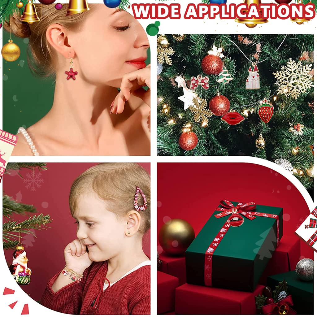 ZIBUYU Pendant Charms for Jewellery Making with Hanging Hole Design 31 Pcs Gold Plated | Cute Cartoon Enamel DIY Kit for Kids and Craft Lovers