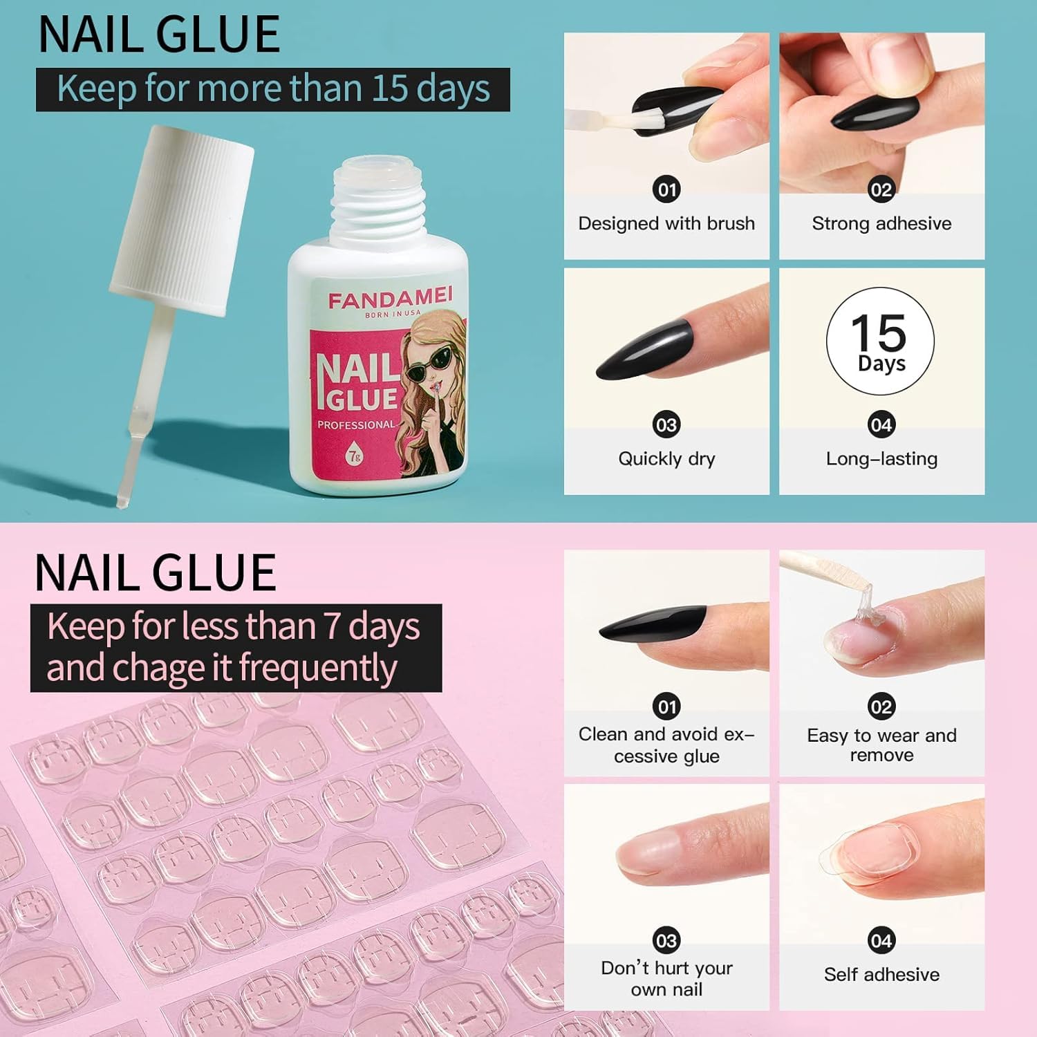 MAYCREATE® 12 Colors Press on Nails Almond, Press on Nails Glossy Stiletto Oval Colored Fake Nail Tips Full Cover Artificial Fingernails (Not include Glue)