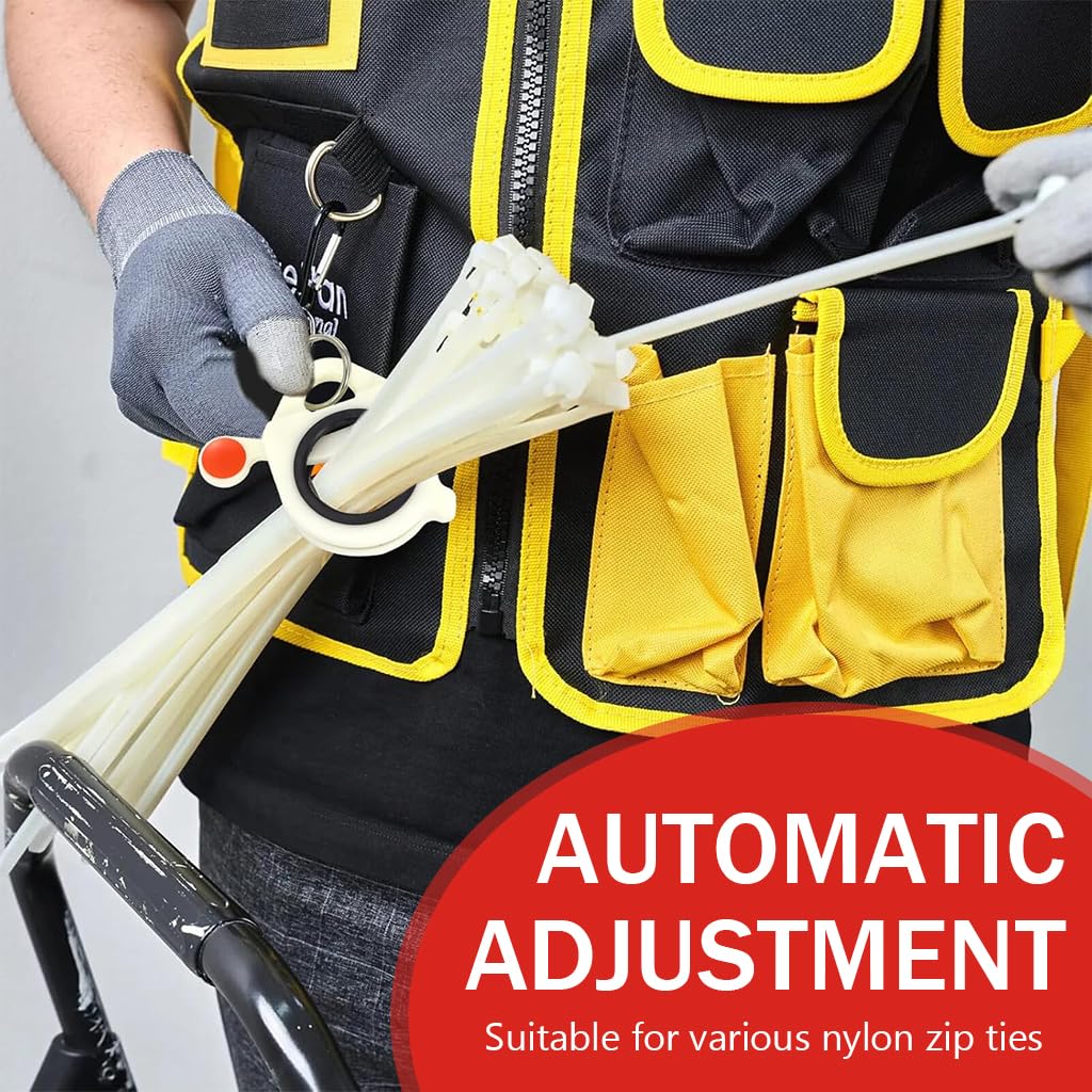 Serplex Zip Ties Organizer with Carabiner for Cable Management featuring Glow in the Dark Clip