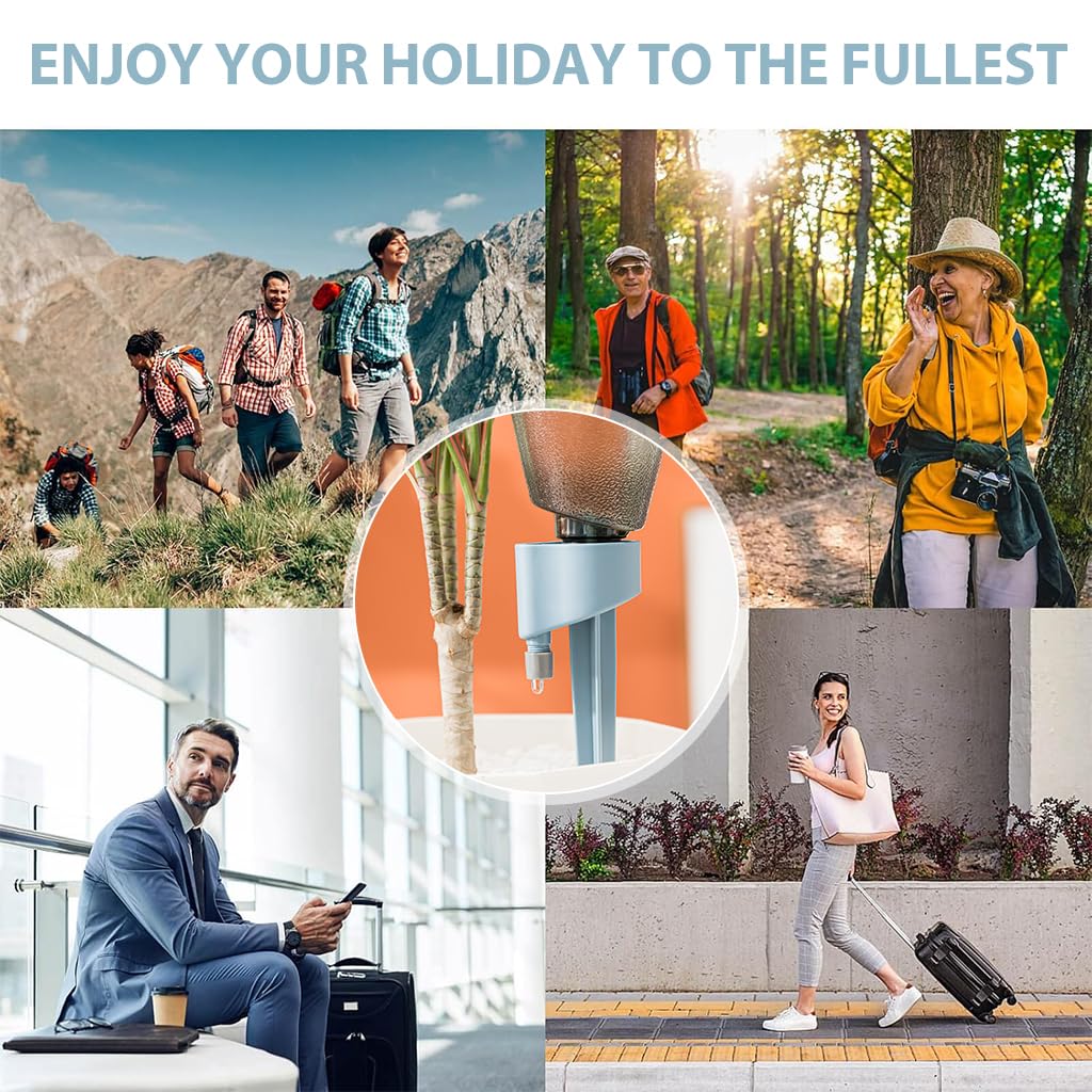 ORTIZA Self Watering Spikes for Indoor and Outdoor Plant Pots 4 Pcs featuring Adjustable Valve