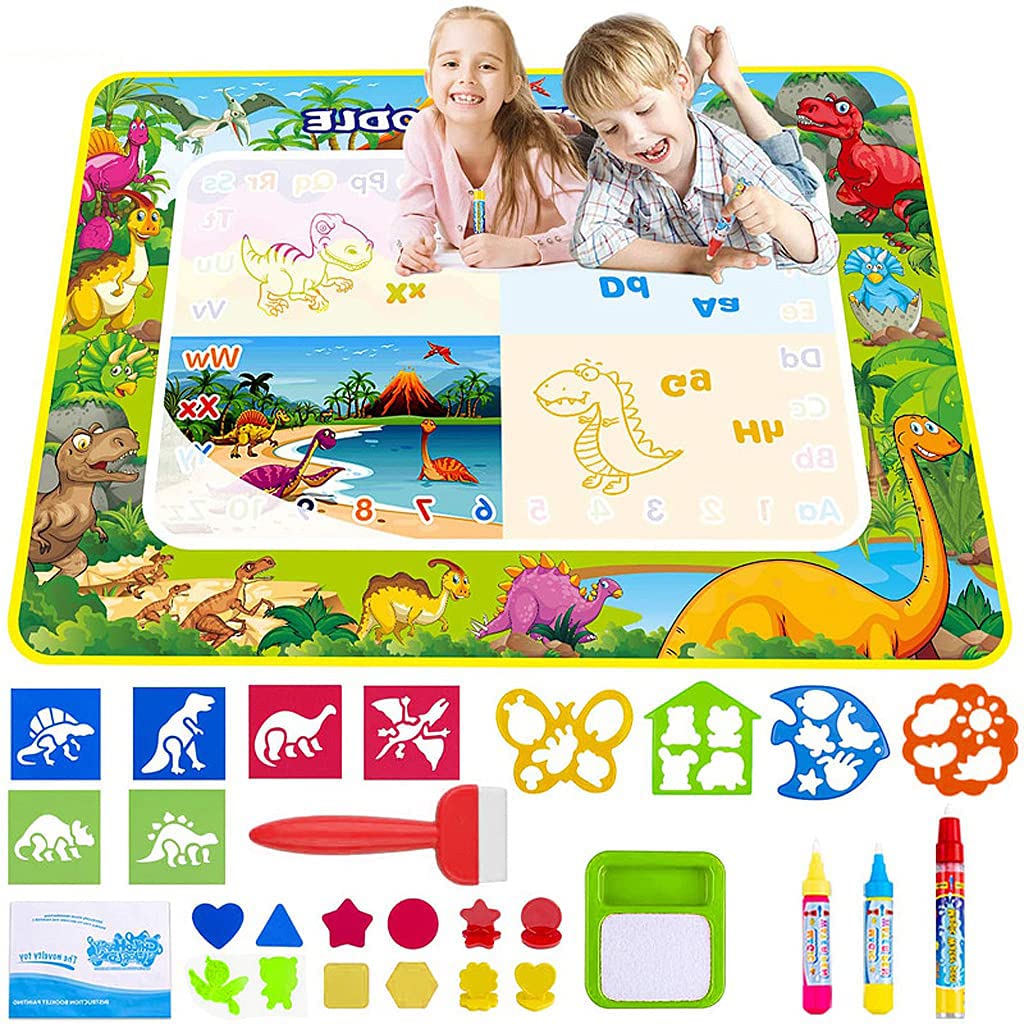 HASTHIP Water Doodle Mat for Kids with 100 x 70cm Large Reusable Design | Mess Free Learning Toy