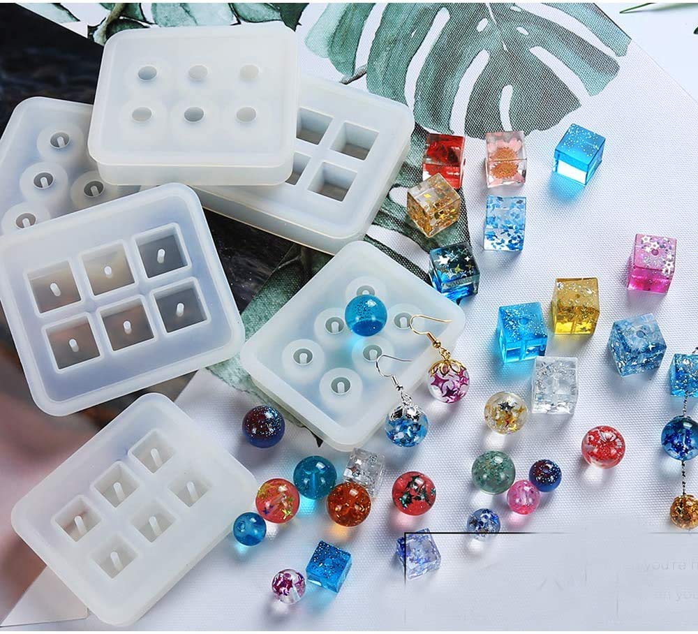 HASTHIP Earring Resin Moulds Kit for DIY Jewellery Making with 249pcs Accessories | Non Stick Silicone Moulds for Unique Handmade Gifts