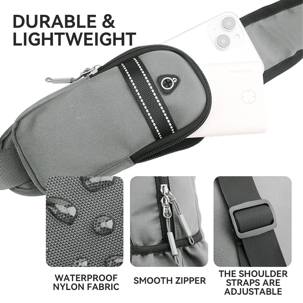 GUSTAVE Chest Bag for Travel and City Commute with Waterproof Oxford Cloth | Crossbody Design Featuring Bottle and Phone Pockets