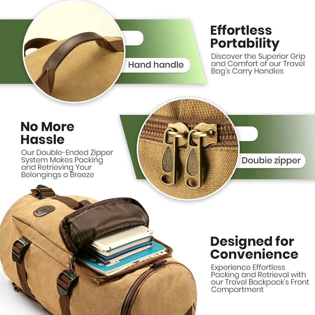 GUSTAVE Outdoor Travel Backpack with 15.6