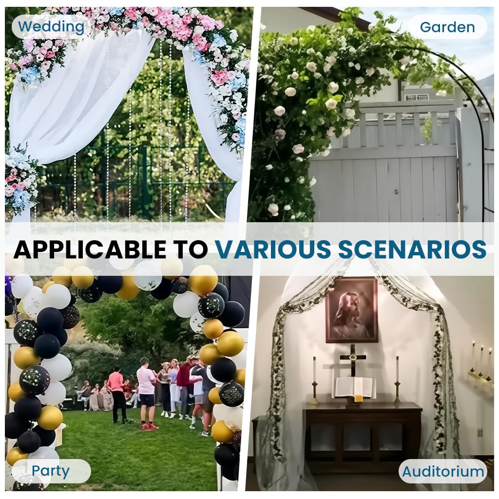 HASTHIP Garden Arch for Weddings and Parties featuring 55.1x94.5 in Frame | Rust-Proof Steel