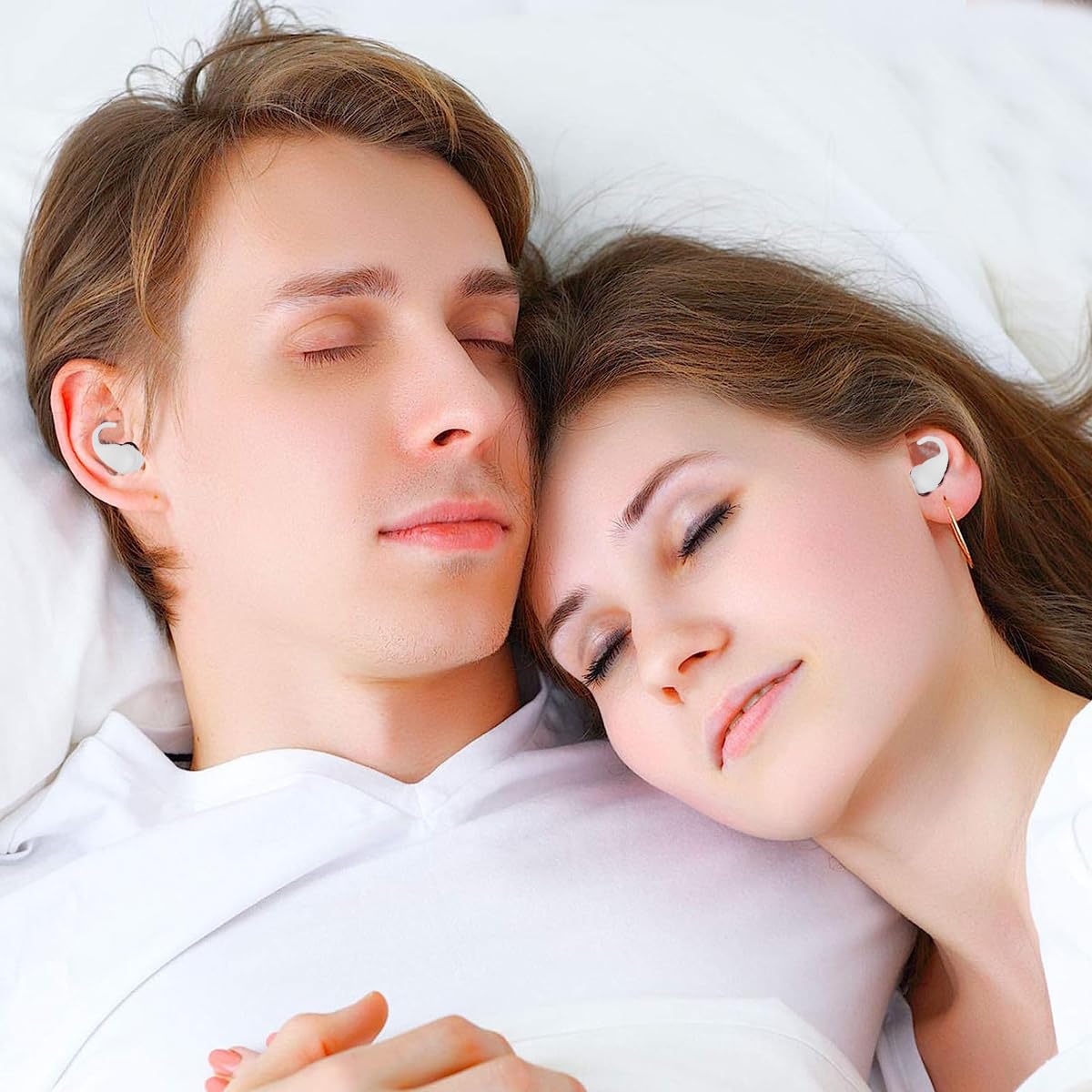 HANNEA Ear Plugs for Sleeping with 32 dB Sound Reduction and Triple Layer Design | Soft Silicone Reusable Set