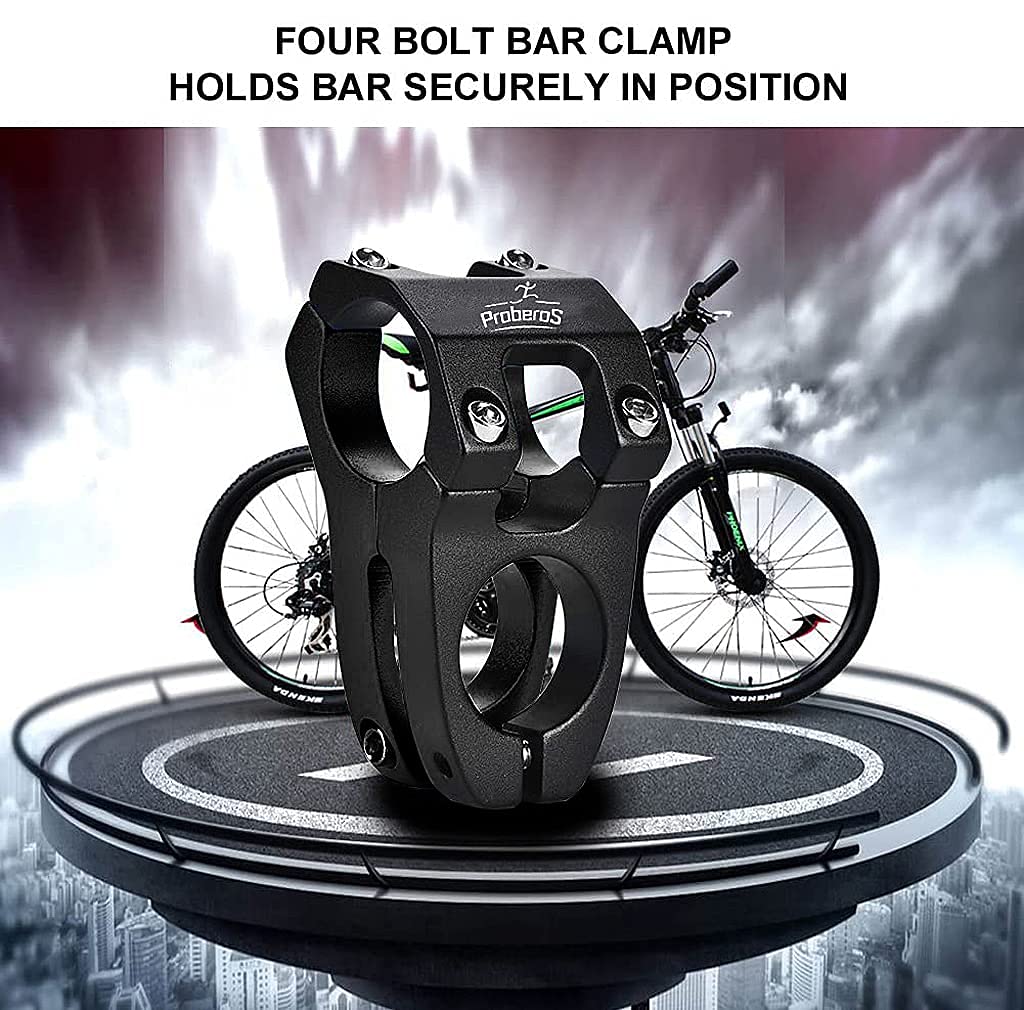Proberos Bicycle Handlebar Stem for MTB Road and BMX with 31.8 mm Clamp | CNC 6061 T6 Aluminum
