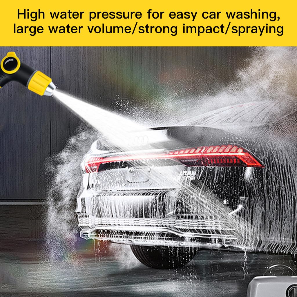 HASTHIP Garden Hose Spray Gun for Car Wash and Lawn Watering with One Button Stop | Adjustable Nozzle Featuring Spray Stream and Shower Modes