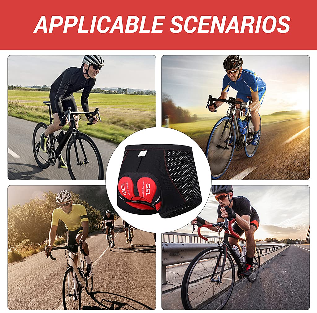 PROBEROS Cycling Shorts for Men and Women with 3D Gel Silicone Foam Padding | 2PCS Black Breathable Fabric