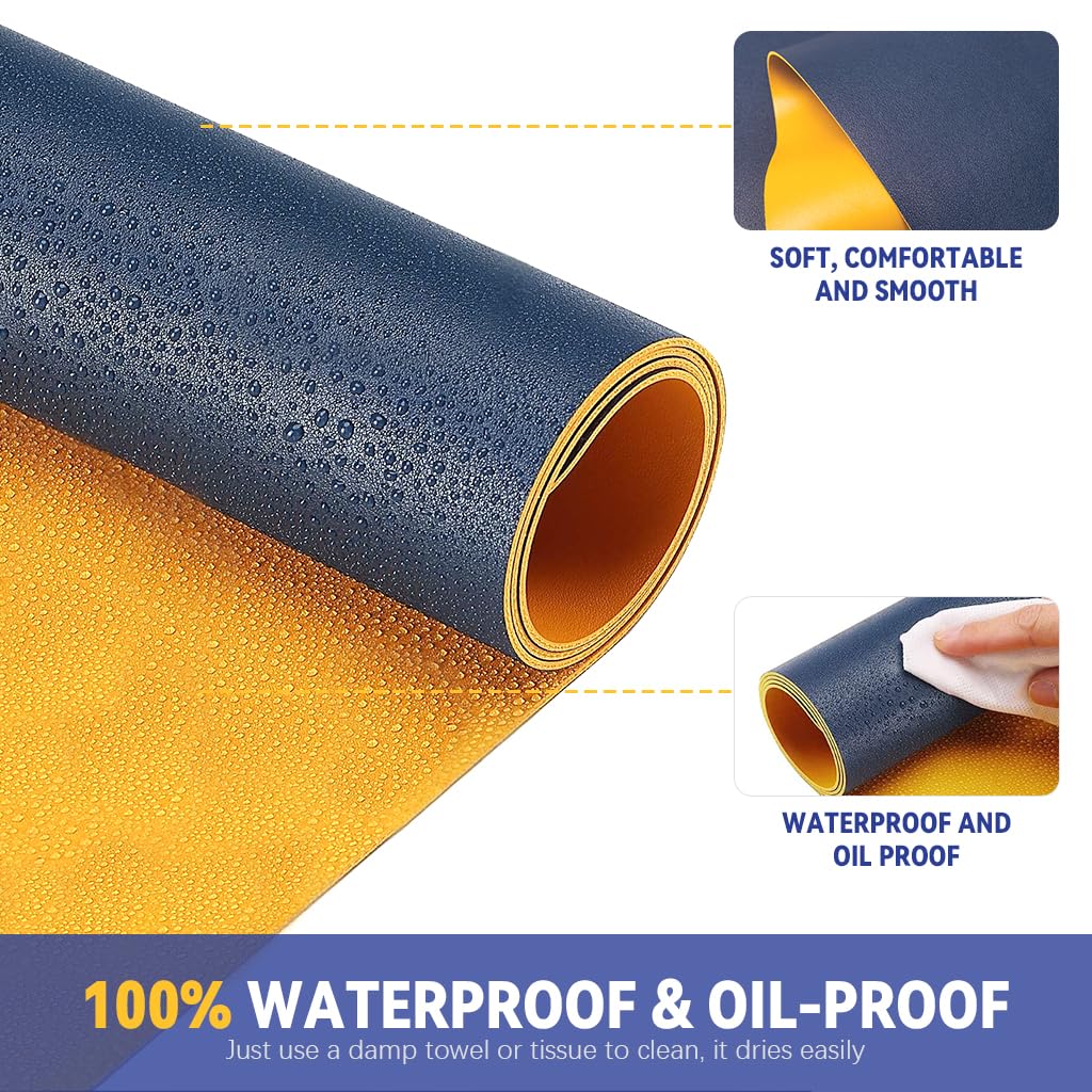 ZORBES Desk Mat for Office with Dual-Sided PU Leather Design 100x50cm | Waterproof & Non-Slip Surface