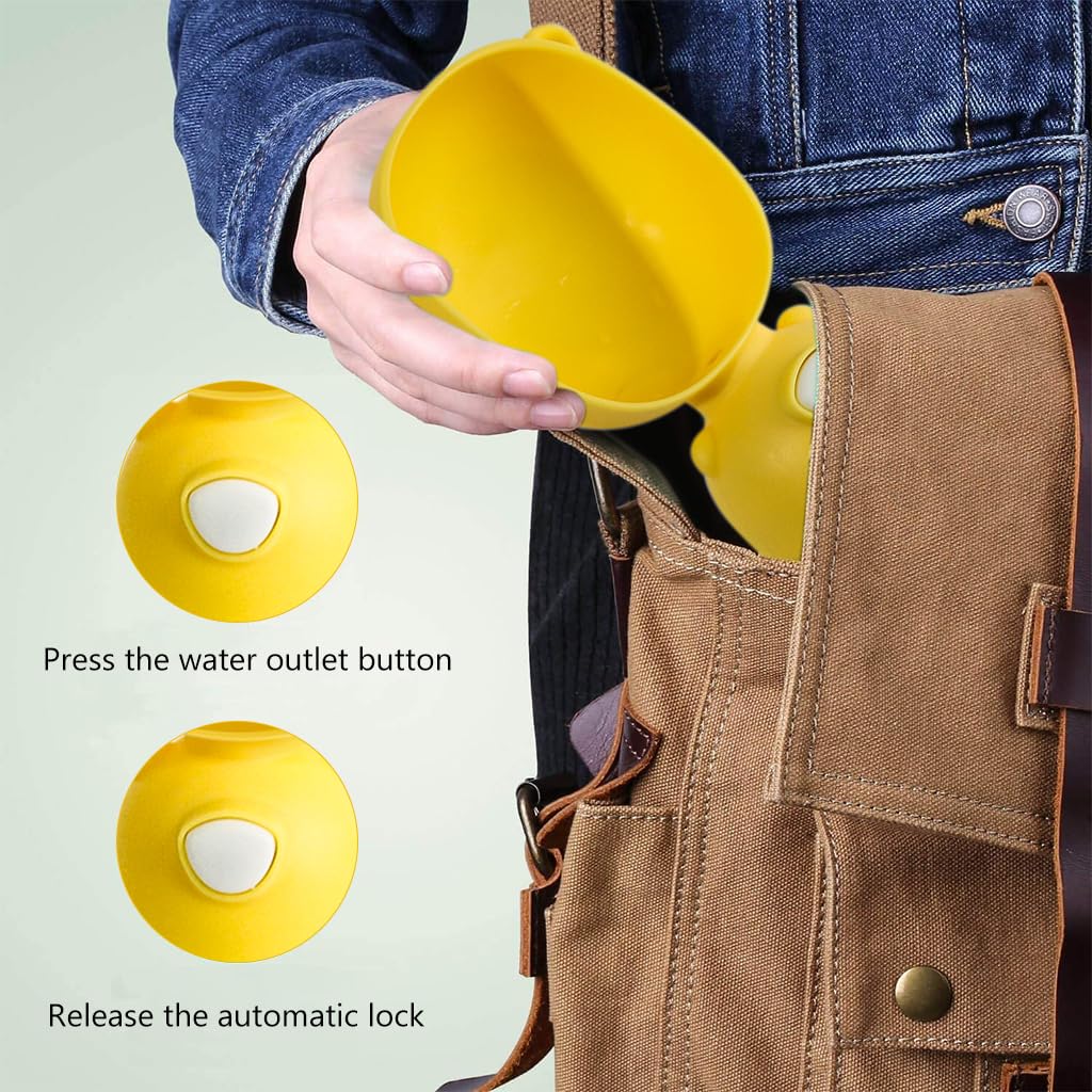 Qpets Dog Water Bottle for Travel with 380ml Capacity and Button Water Control | BPA Free