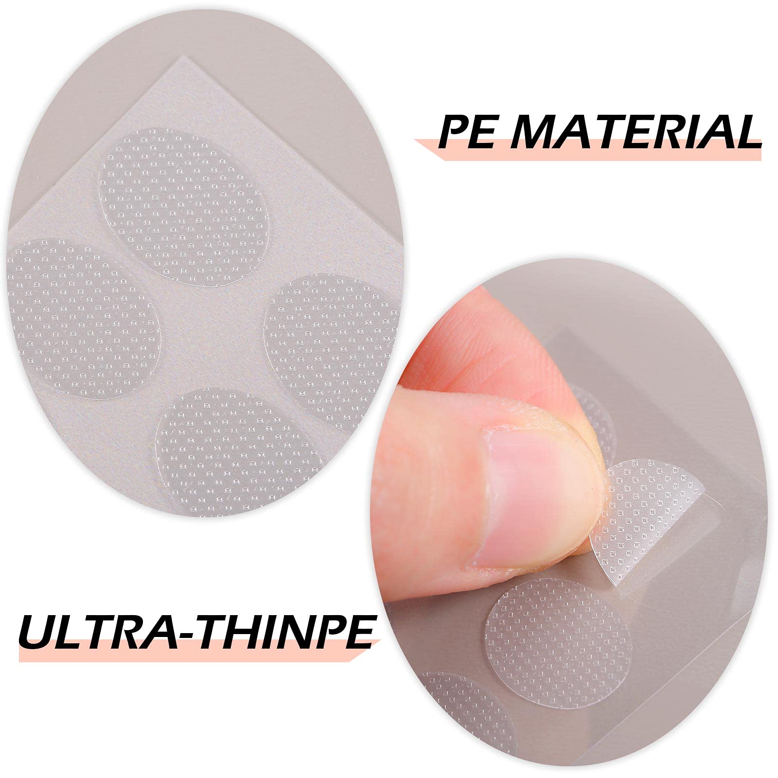 HANNEA Invisible Ear Support Patches for Earrings with 200 Waterproof PE Pads | Breathable Earlobe Protection for Women and Girls