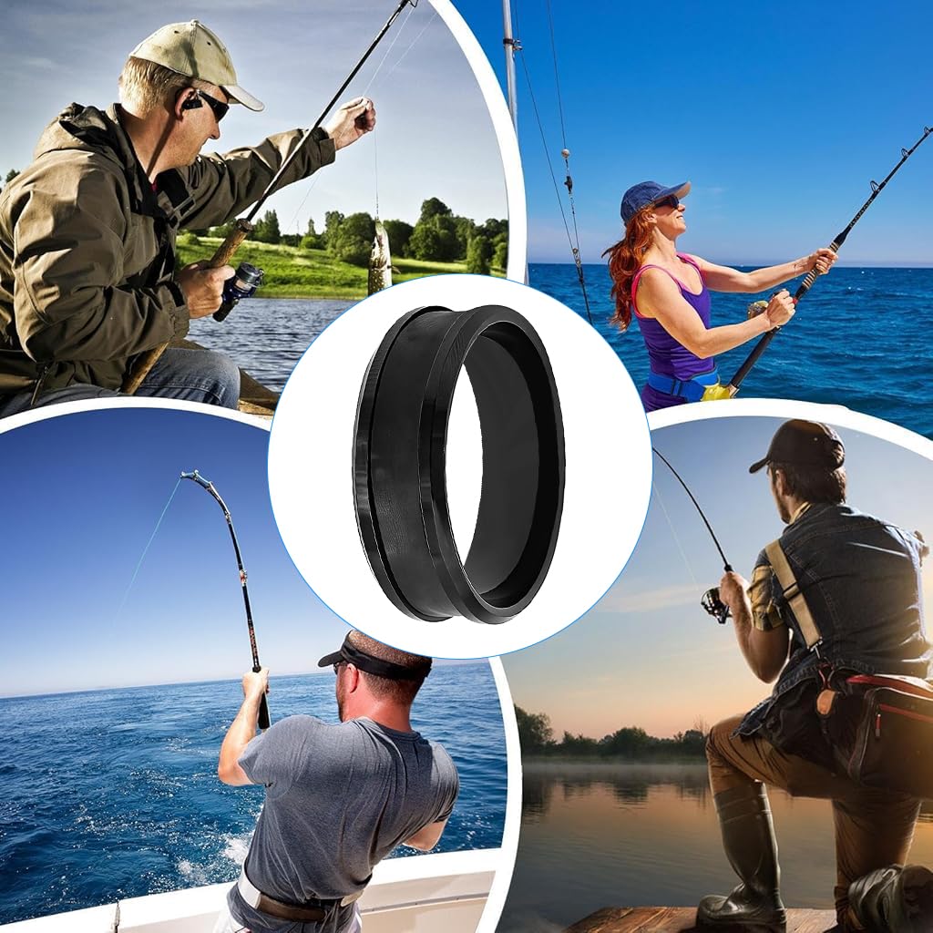 Proberos Fishing Line Ring for Knot Tying and Line Threading with 9mm ID featuring Polished Micro‑Grooved Surface | Zinc‑Aluminum Alloy with Titanium Coating