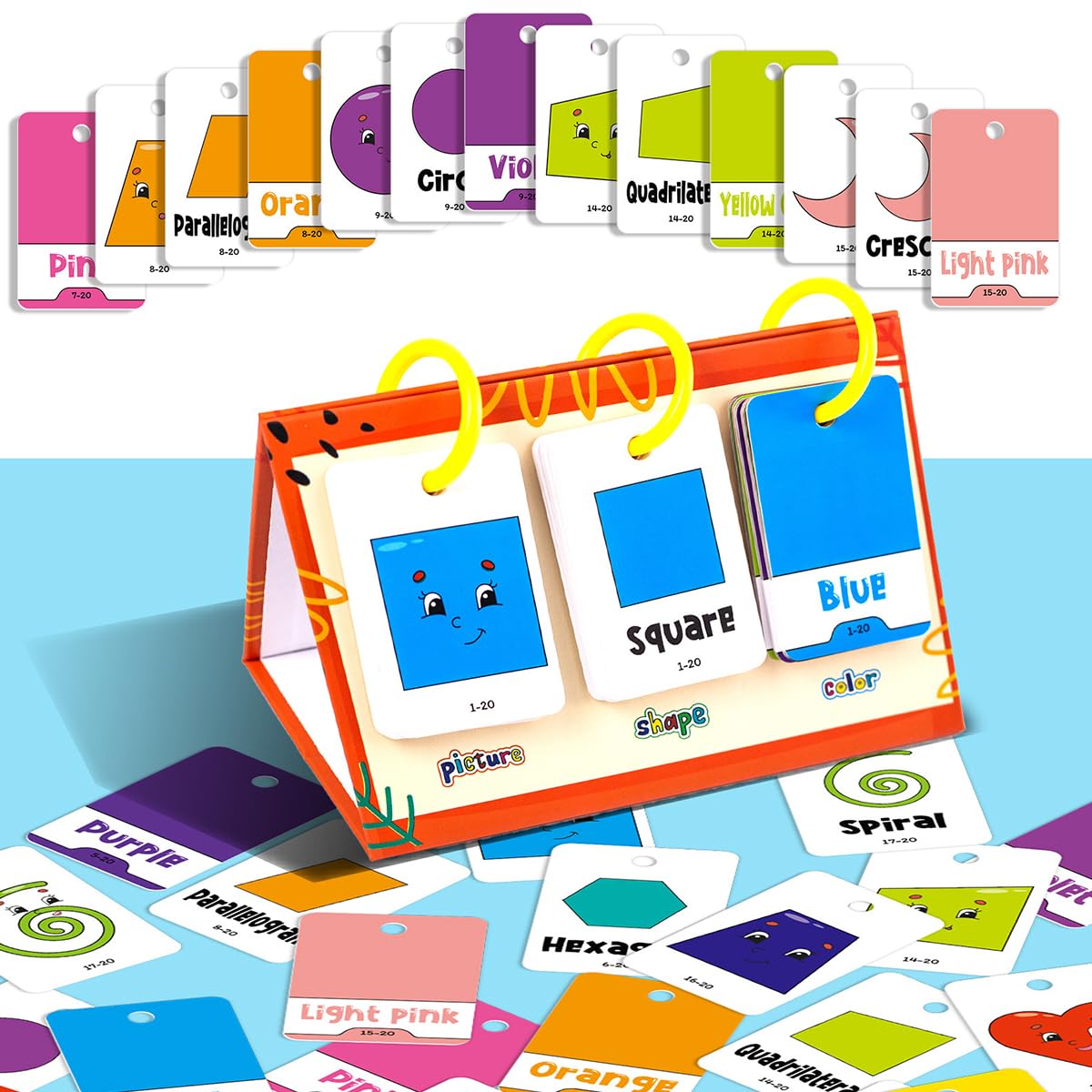 SNOWIE SOFT Early Education Flashcards for Preschool Learning with Display Stand | Engaging Illustrated Cards for Kids Aged 3–5