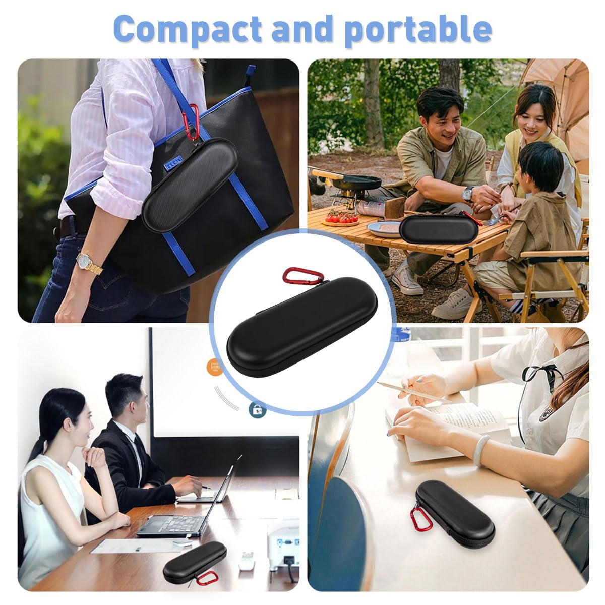 HANNEA Insulin Cooler Travel Case for Trips with 2 Ice Packs 20.5x7x4.5 cm | Hard EVA Shell