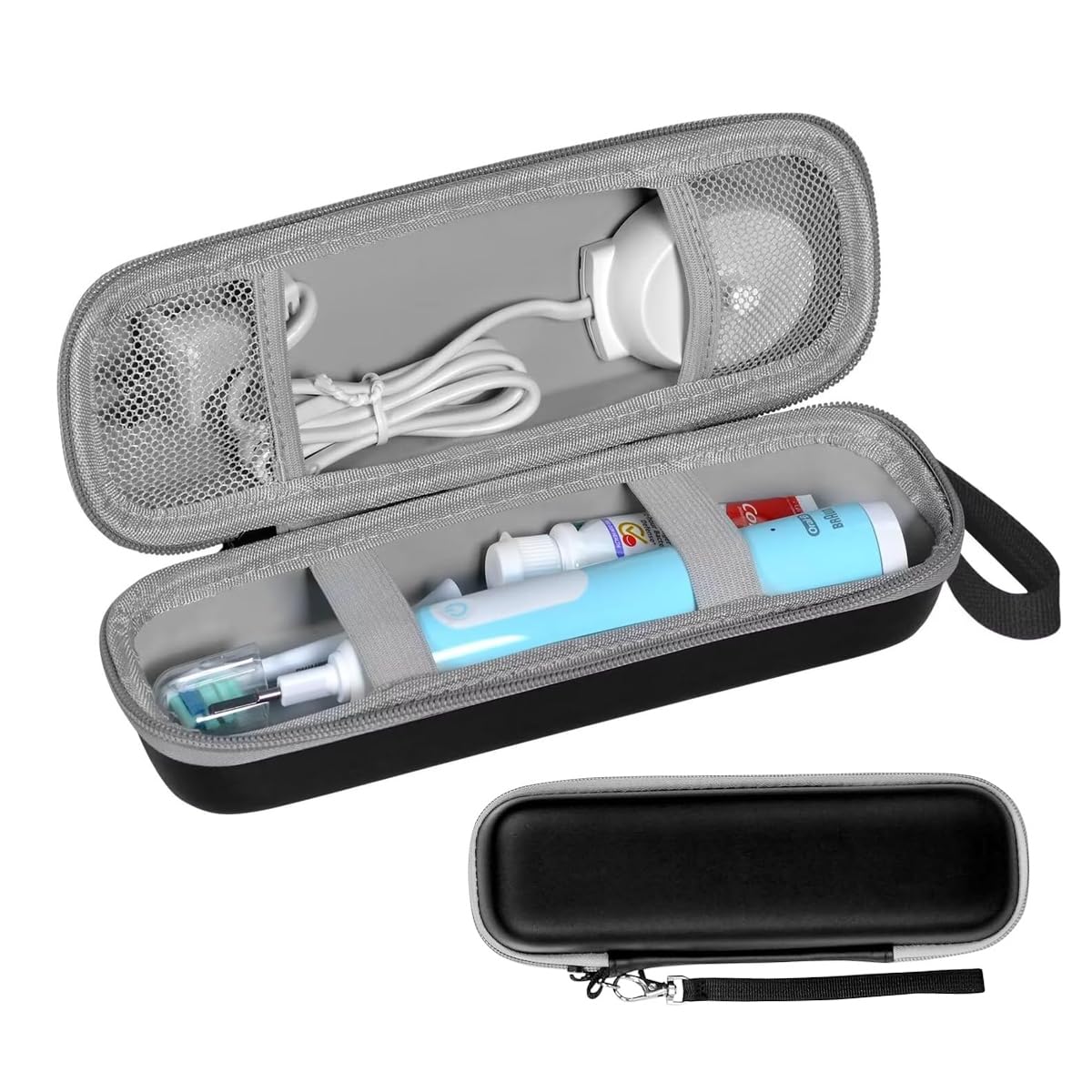 HANNEA® Electric Toothbrush Travel Case for Oral B/Oral-B Pro 1000 1500 5000 7000 7500 6000 9600/ Phlips Sonicare Series Electric Toothbrush Portable EVA Toothbrush Accessories Bag Travel Case