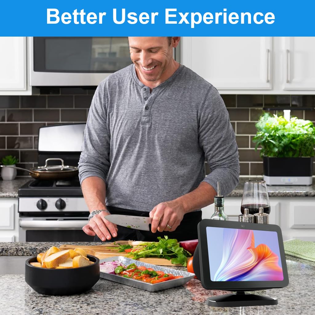 ZORBES Stand for Echo Show 8 with 360° Swivel and Adjustable Tilt | Stable Non Slip Base