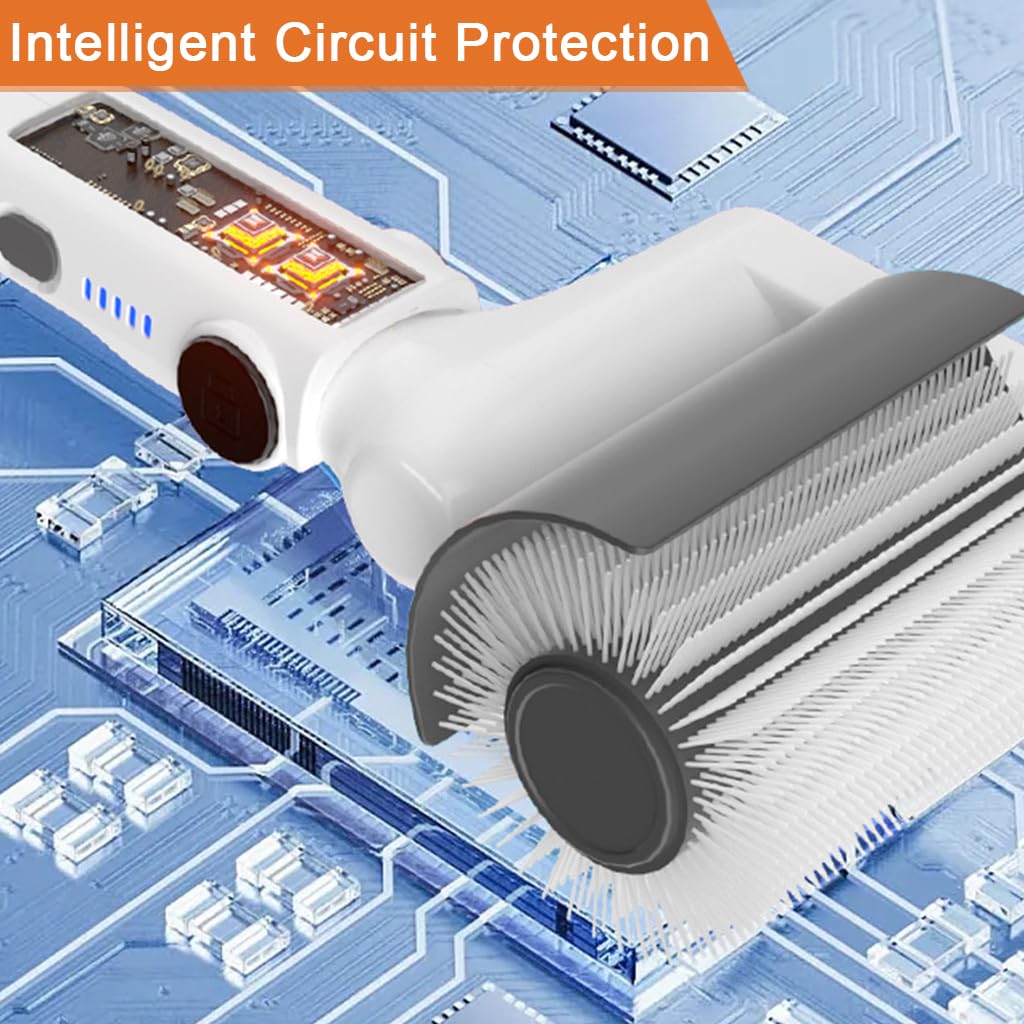 Supvox Electric Roller Scrub Brush for Home Cleaning with 4 Brush Heads and 2 in 1 Design