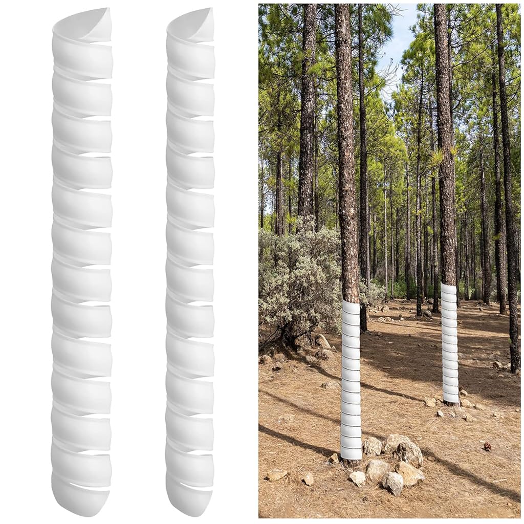 HASTHIP® 2Pcs Saplings Protector Plastic Tree Guards Tree Branch Protector 15.7 Inches Protector for Saplings Spiral Tube Wraps Saplings Guard Plastic Saplings Tree Guards