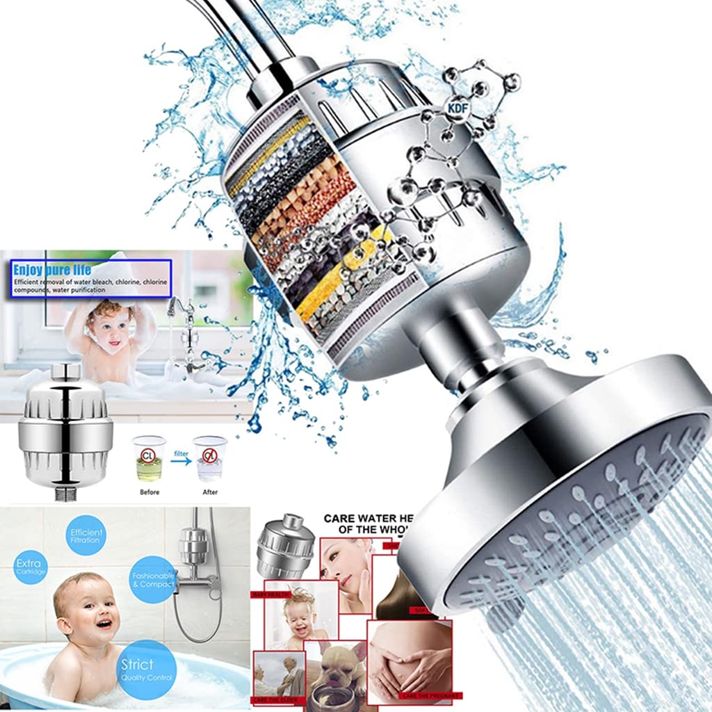 HASTHIP Replacement Water Filter Cartridge for Shower Head with 15 Layer Filtration | Set of 2 White