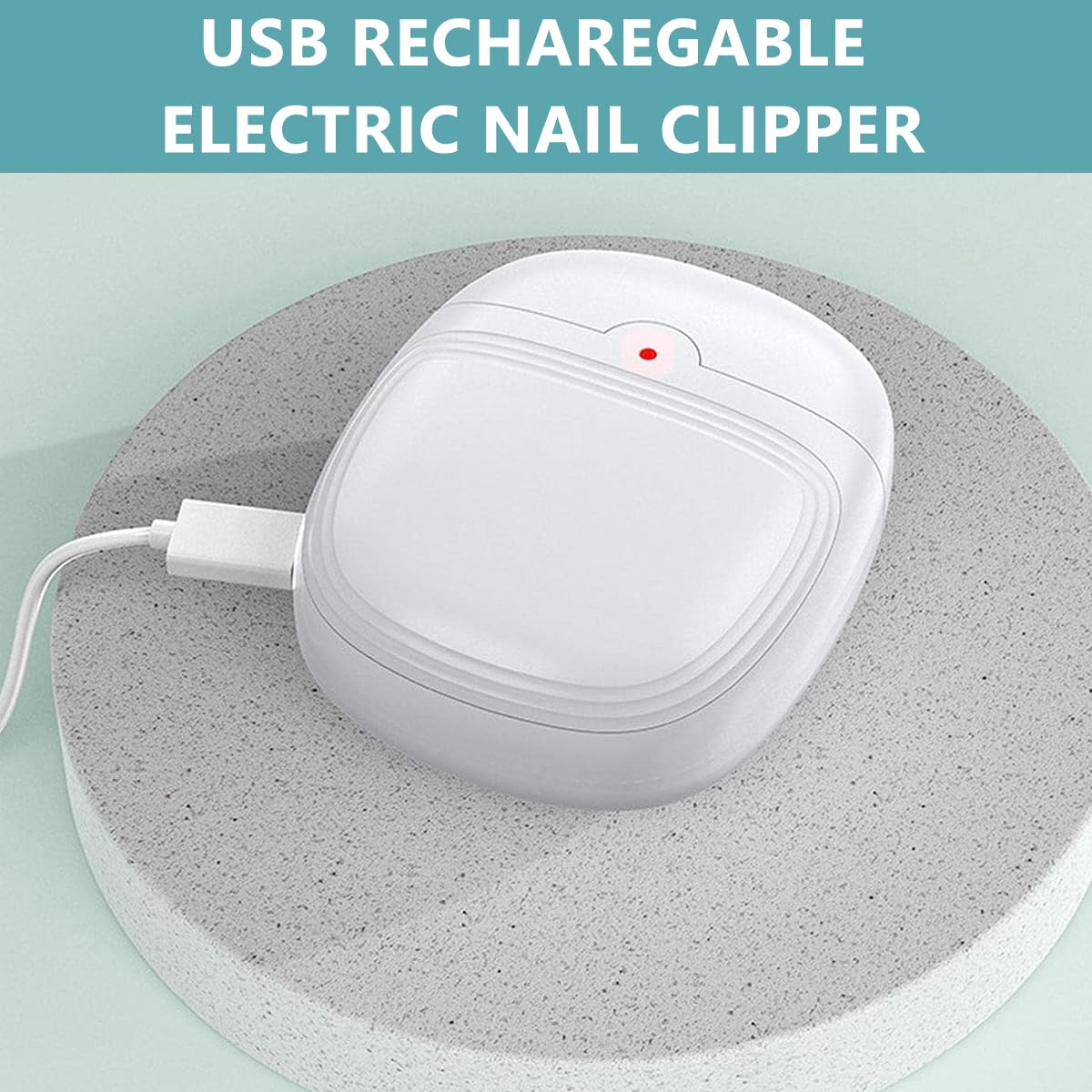 SNOWIE SOFT Baby Nail Trimmer for Newborns with LED Light and 2 Speed Modes | USB Rechargeable