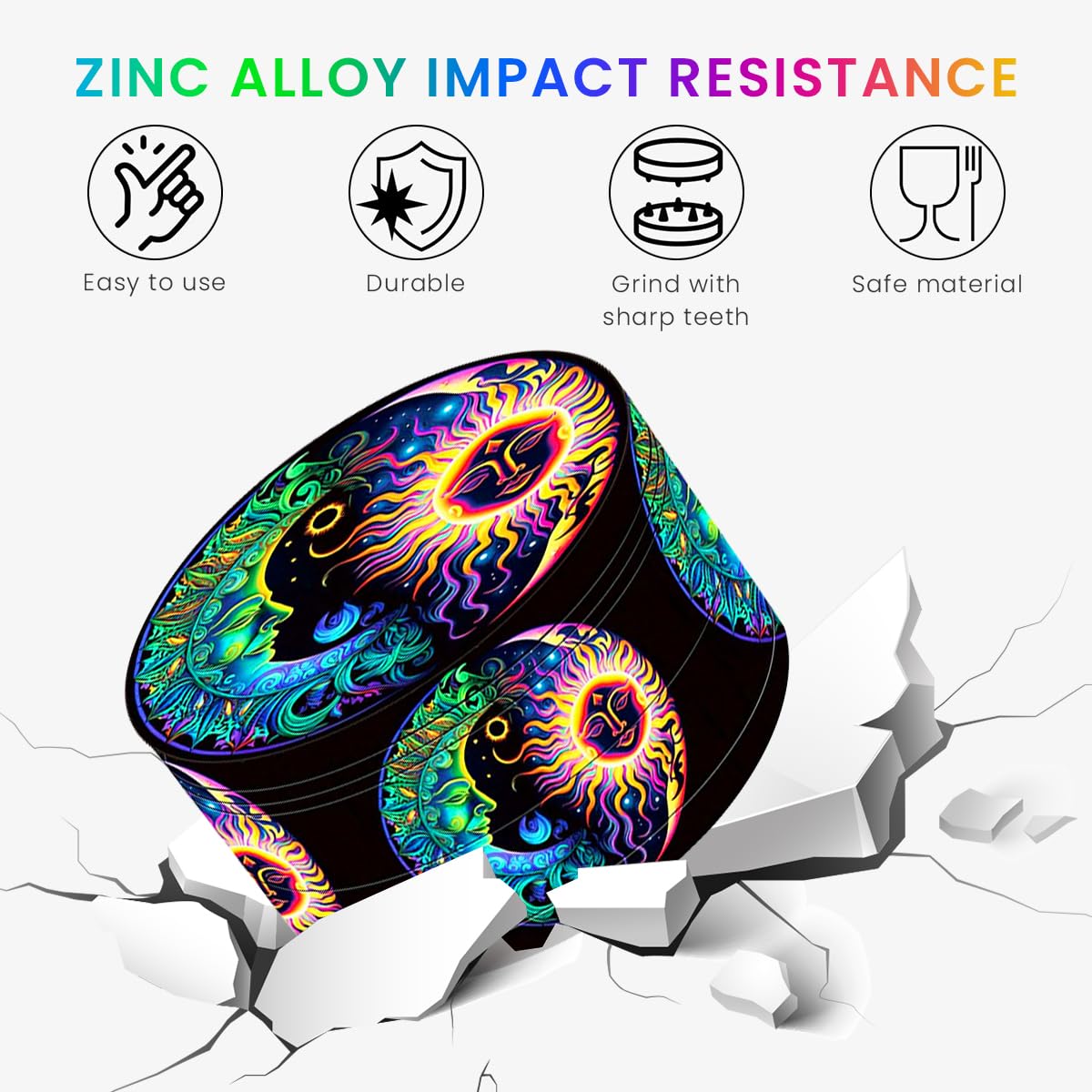 Supvox Spice Herb Grinder for Kitchen Use with Spiral Stainless Steel Blades | Easy Clean