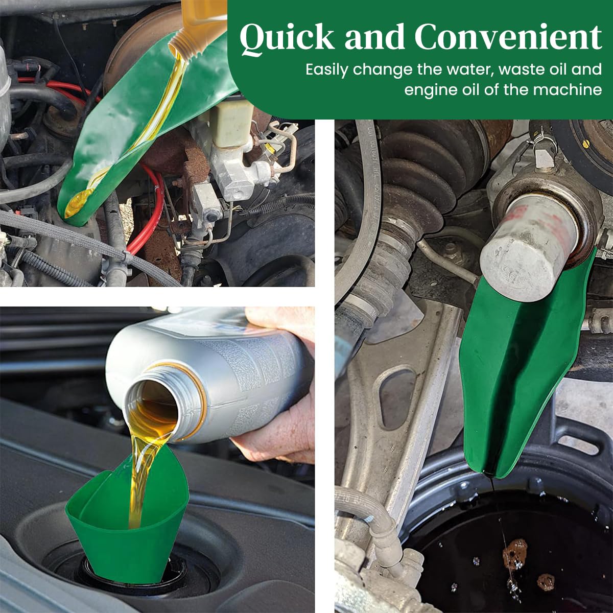 ZIBUYU Fuel Guiding Panel for Gasoline and Oil Transfer featuring Flexible Spill-Proof Design 14.5x6.5 in