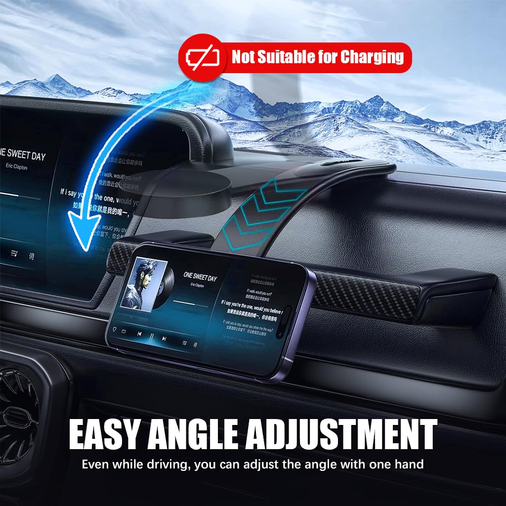 STHIRA Magnetic Phone Holder for Car with N52 Magnet 1.8kg Grip and Flexible Aluminum Arm | Dashboard and Home Use