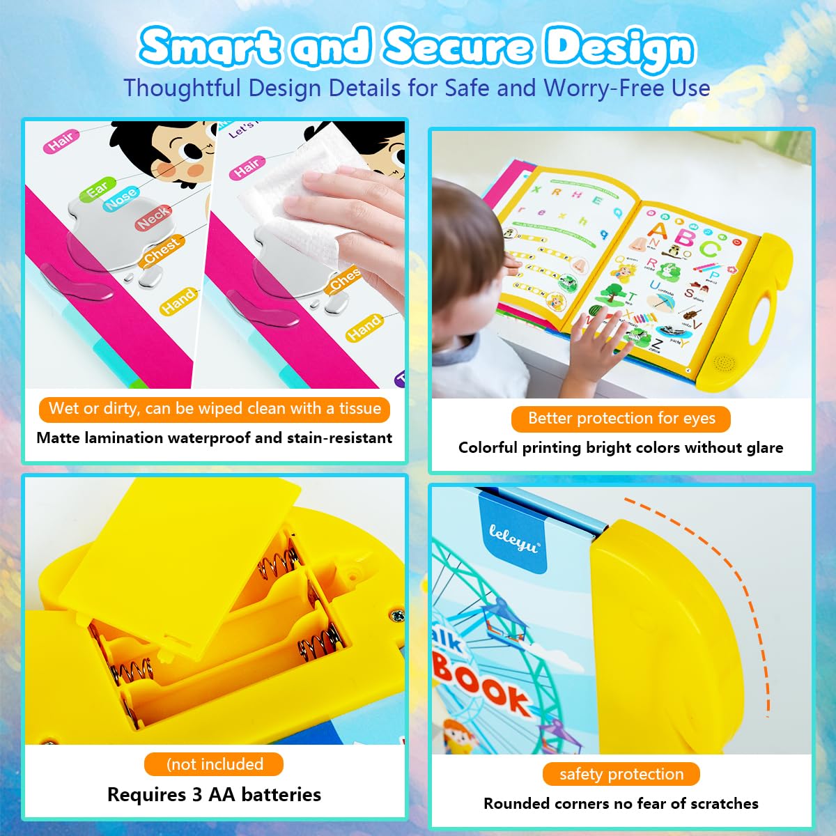 PATPAT Intelligent Book for Kids with Pen featuring 8 Themes and 16 Pages | Educational Sound Toy