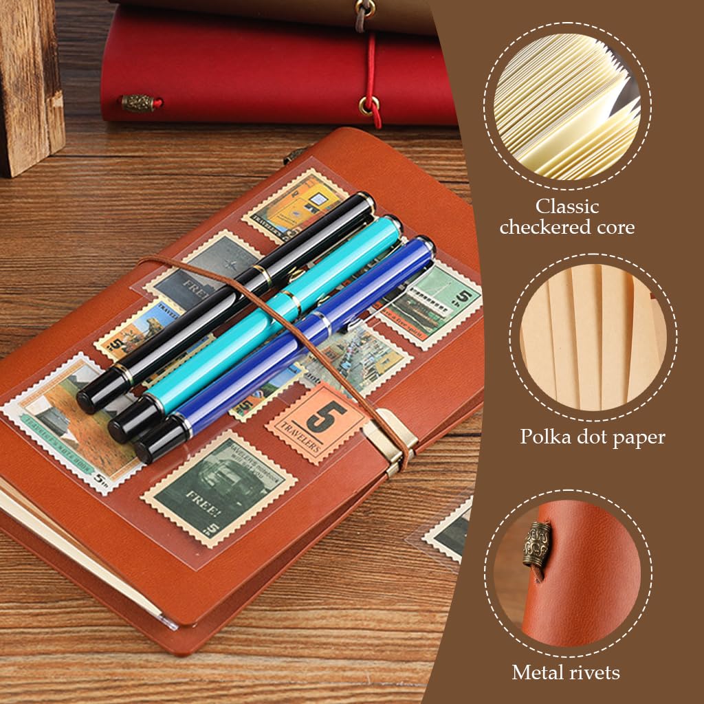 Zibuyu Leather Notebook for Writing with 240 Pages Plain Paper | 5x7 in Brown Journal