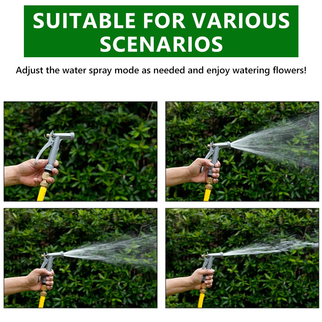 HASTHIP Water Spray Gun for Garden and Car Wash featuring 5.5 in Metal Body and Trigger Lock