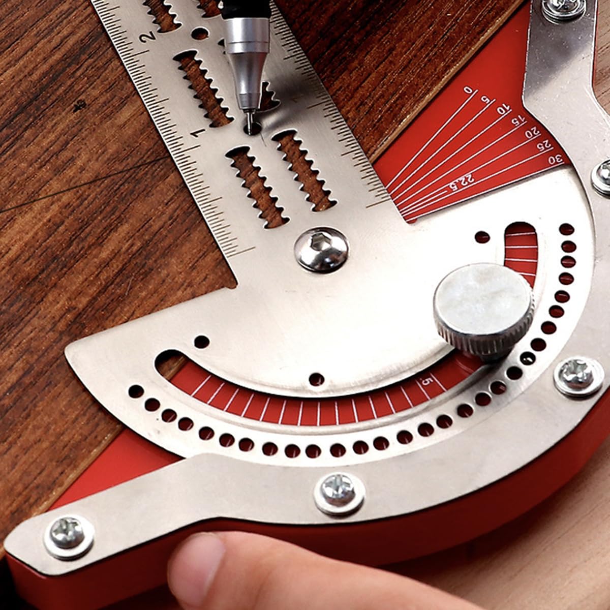 Serplex Multi Angle Measuring Ruler for Woodwork featuring 10 in Laser Etched Stainless Steel | Ideal for DIY Projects