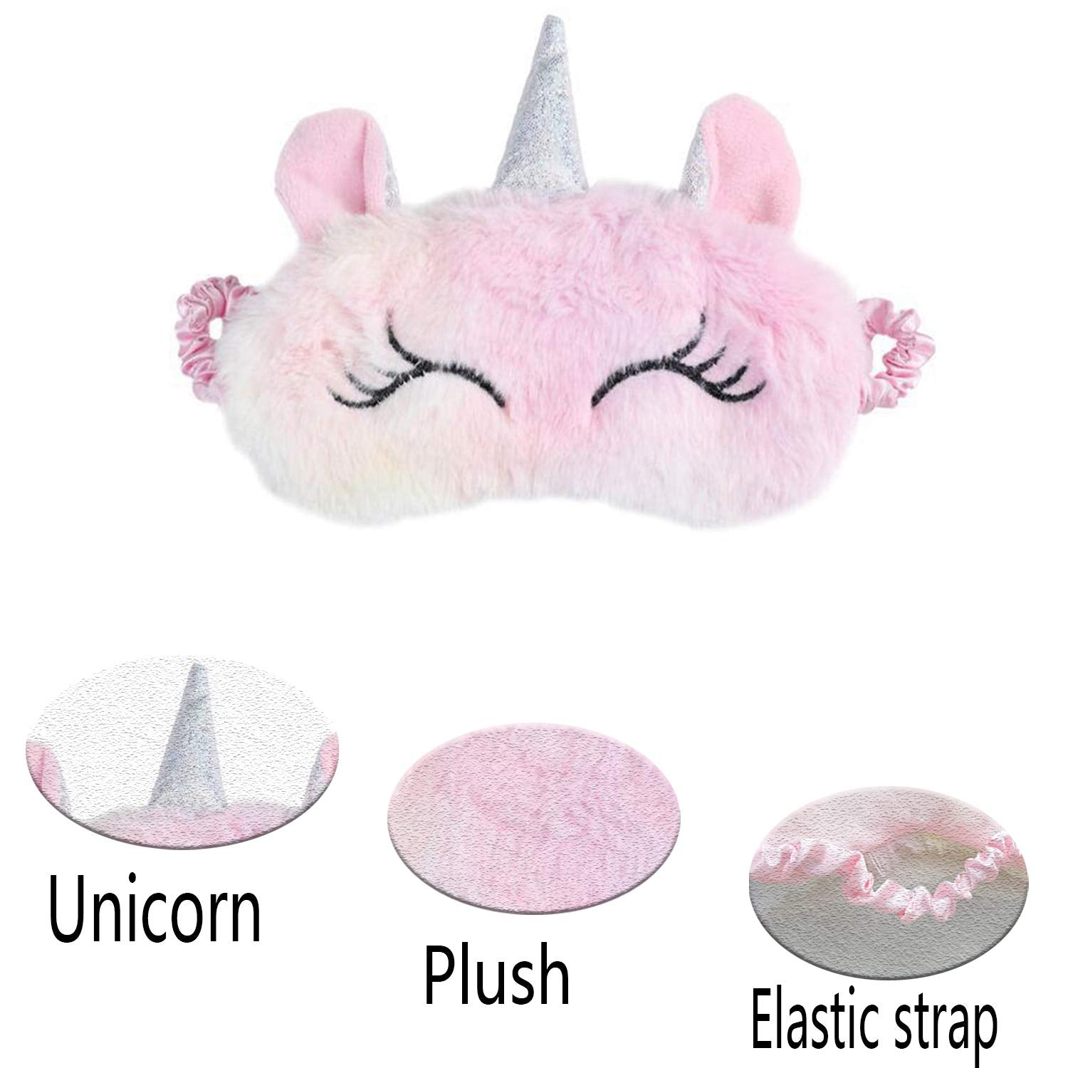 HASTHIP® Unicorn Sleep Night Eye Mask for Sleep Travel Nap Sleeping Mask Shade Cove Plush Eye