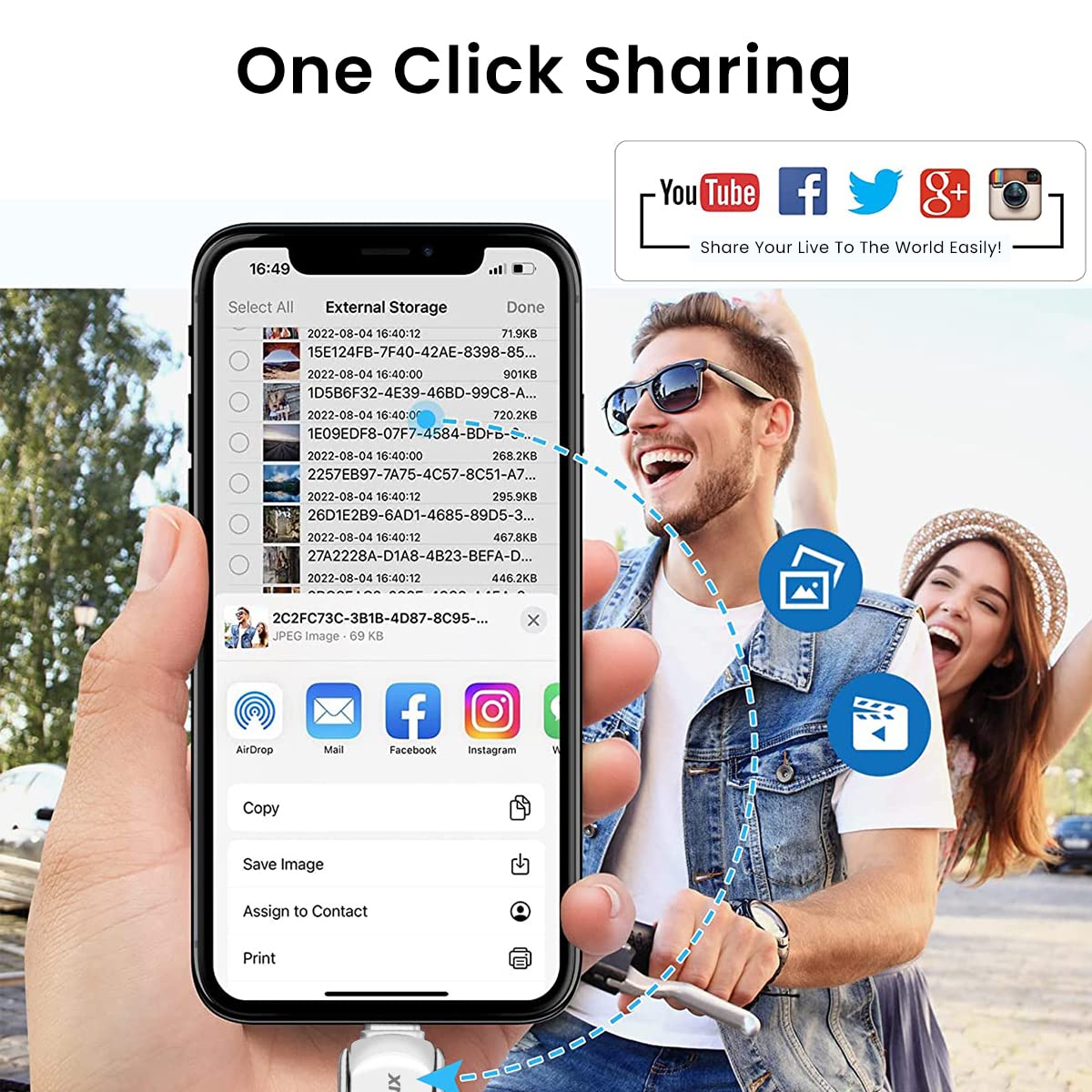 Zeitel 64GB Mini Flash Drive for Android Phone and Laptop with 360° Rotation Cover | Zinc Alloy USB 3.0 and Type C Storage