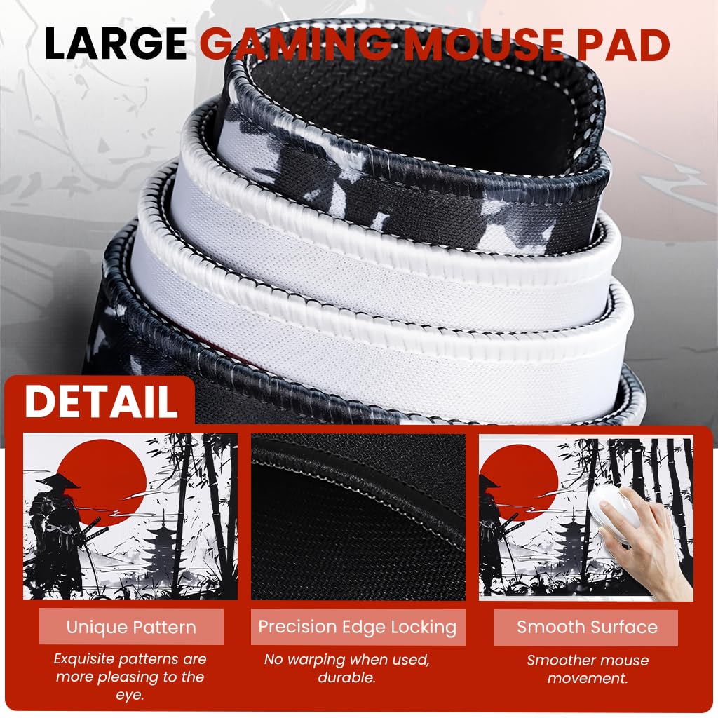 ZORBES Mouse Pad Keyboard Mat for Home and Office with 35.4x15.7 in Size | Non Slip Rubber Base and Smooth Surface